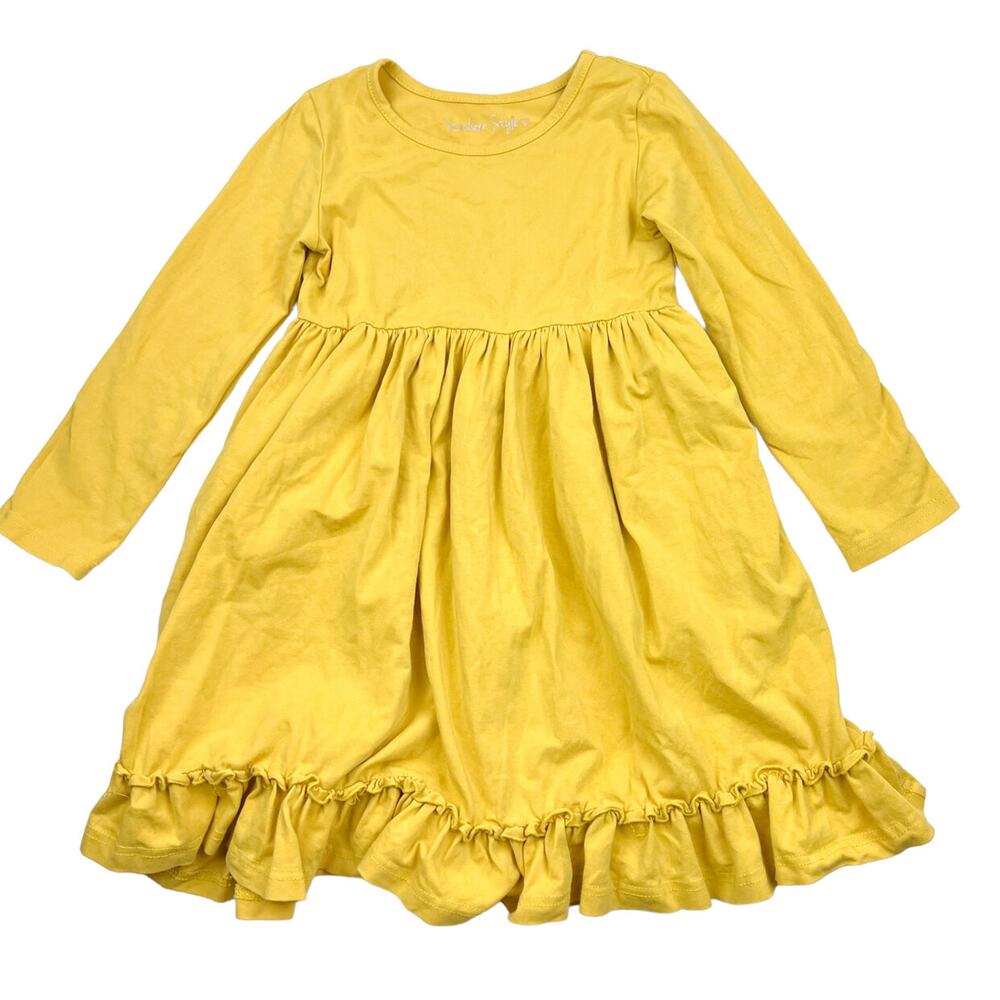 Southern Style Mustard Ruffle Dress